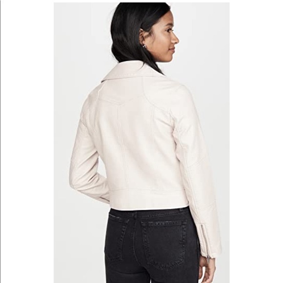 Cupcake & Cashmere Bone Faux Leather Jacket Medium BARELY WORN - Picture 3 of 4